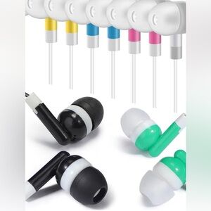 New Set of 5 random colored wired kids computer earbuds headphone set 3.5mm jack